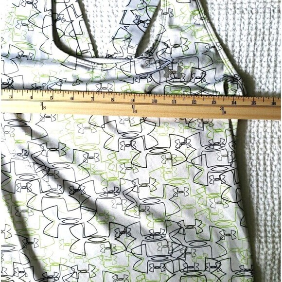 Under Armour Heat Wear Tank Top White Logo Racerback Active Size UNK See Pics - Picture 10 of 10